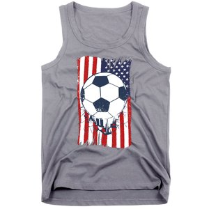 USA Flag Soccer Lover Tank Top