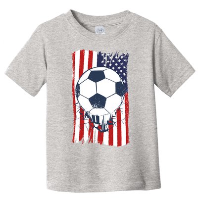 USA Flag Soccer Lover Toddler T-Shirt