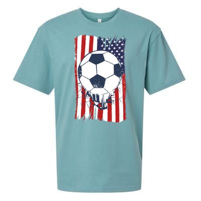 USA Flag Soccer Lover Sueded Cloud Jersey T-Shirt