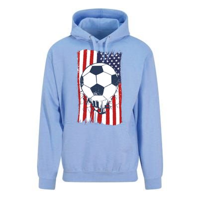 USA Flag Soccer Lover Unisex Surf Hoodie