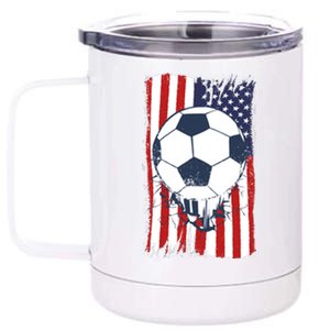 USA Flag Soccer Lover 12 oz Stainless Steel Tumbler Cup