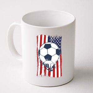 USA Flag Soccer Lover Coffee Mug