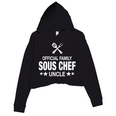 Uncle Family Sous Chef Funny Cooking Uncle Gift Crop Fleece Hoodie