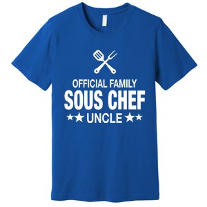 Uncle Family Sous Chef Funny Cooking Uncle Gift Premium T-Shirt