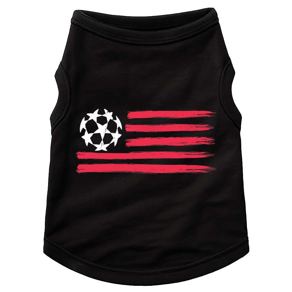 USA Flag Soccer Ball Cool Futbol Equipment Doggie Tank