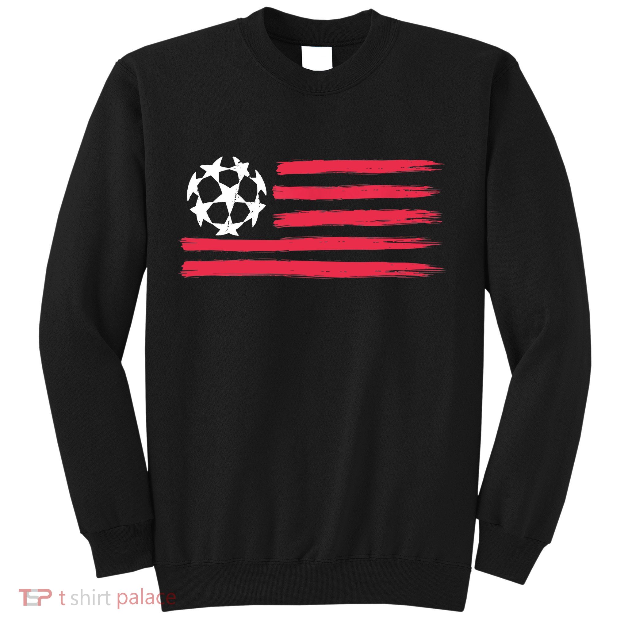 USA Flag Soccer Ball Cool Futbol Equipment Sweatshirt