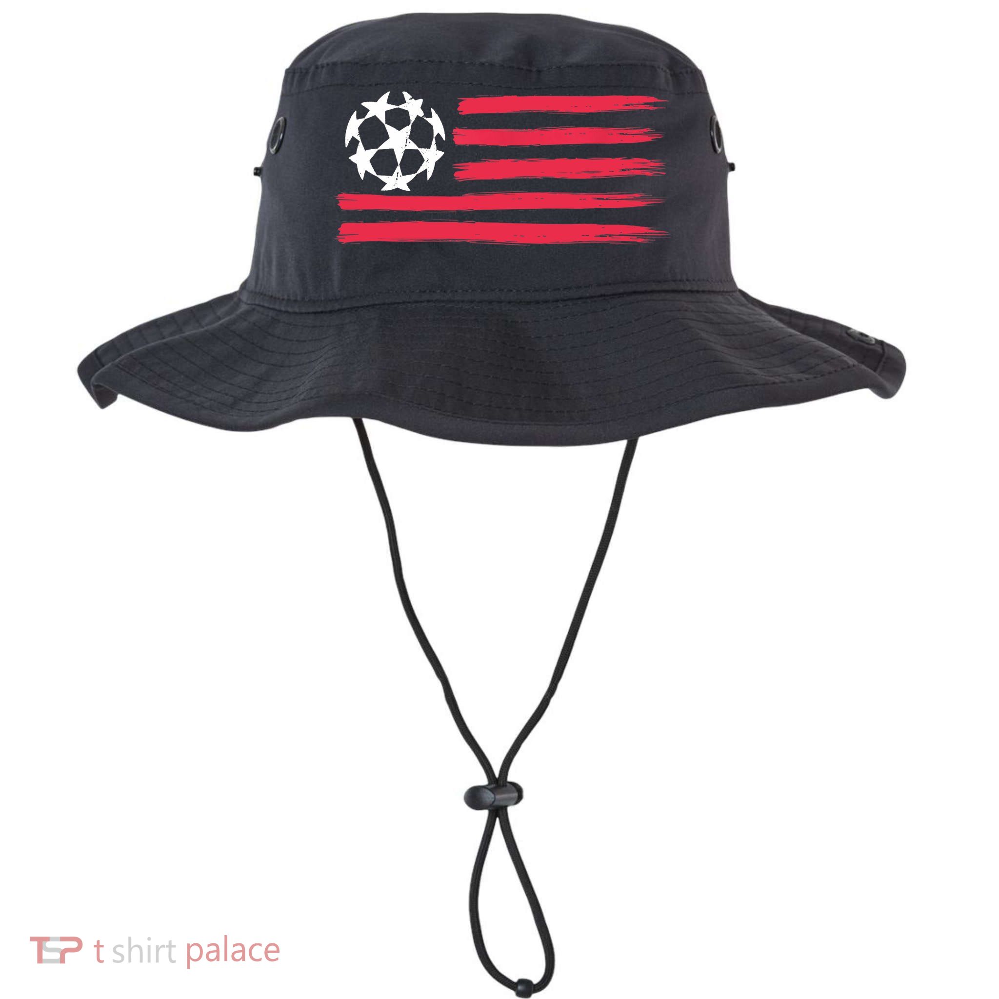 USA Flag Soccer Ball Cool Futbol Equipment Bucket Hat