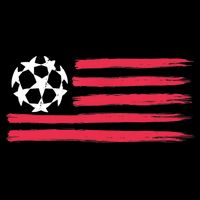 USA Flag Soccer Ball Cool Futbol Equipment Zip Tote Bag