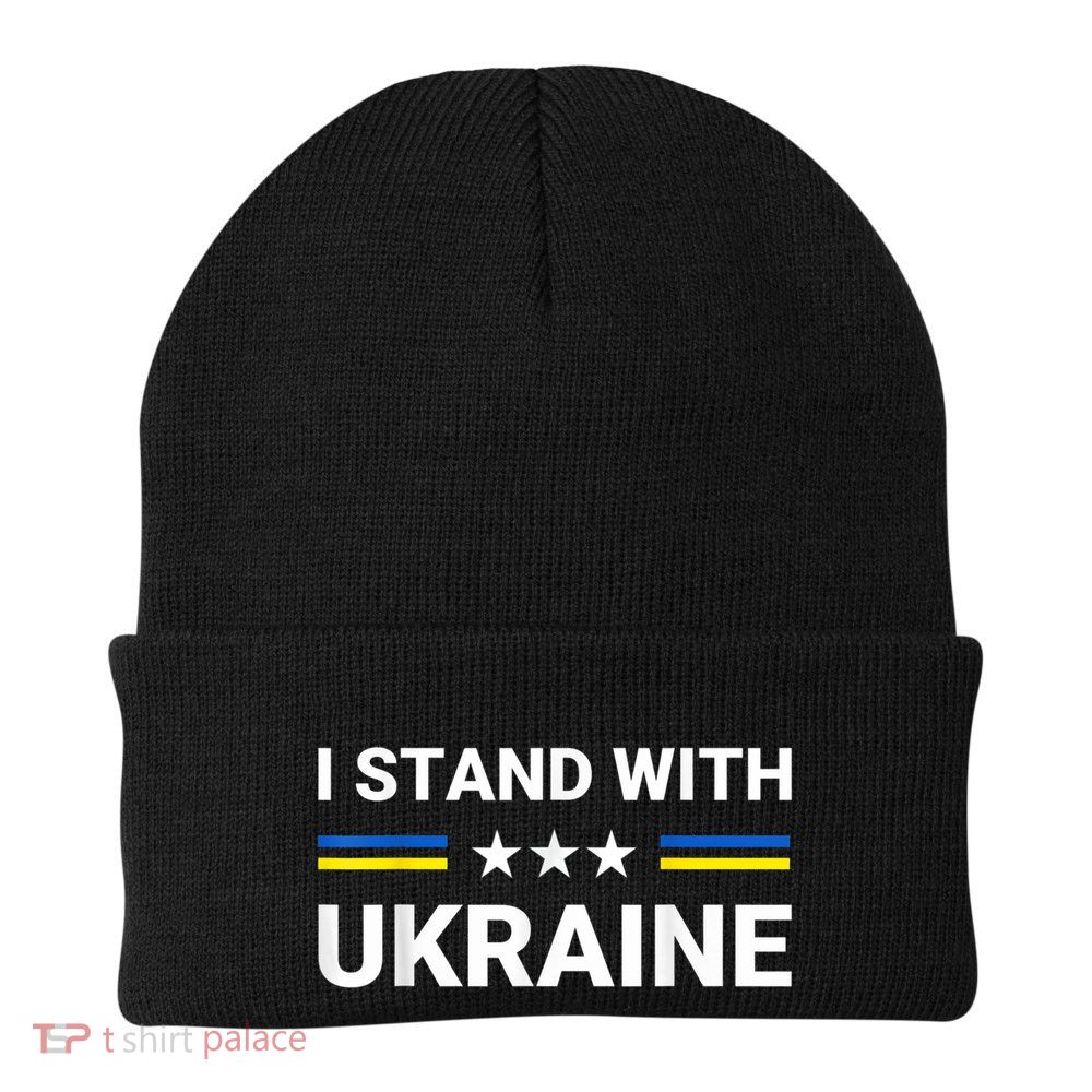 Ukrainian Flag Support Ukraine Freedom I Stand With Ukraine Meaningful Gift Beanie