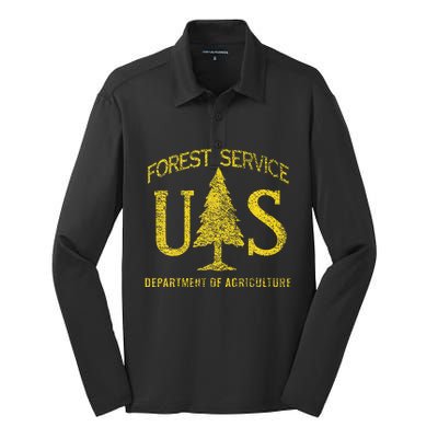 Us Forest Service Silk Touch Performance Long Sleeve Polo