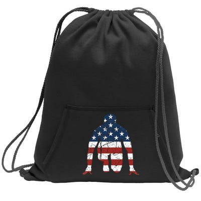 USA Flag Sprinter Track and Field Running Sweatshirt Cinch Pack Bag