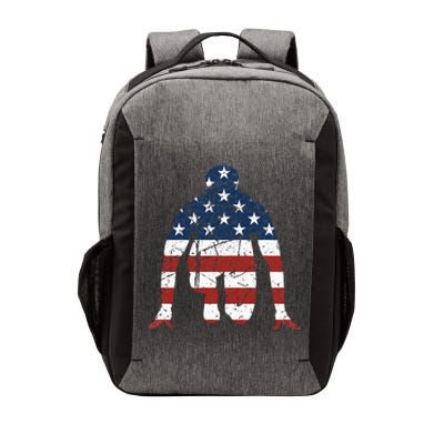 USA Flag Sprinter Track and Field Running Vector Backpack