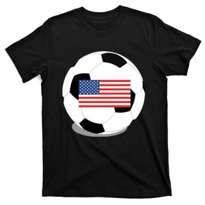 Usa Flag Soccer Fan Long Sleeve T-Shirt