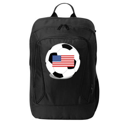 Usa Flag Soccer Fan Long Sleeve City Backpack