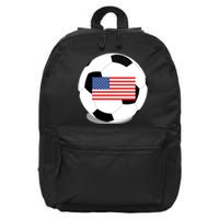 Usa Flag Soccer Fan Long Sleeve 16 in Basic Backpack