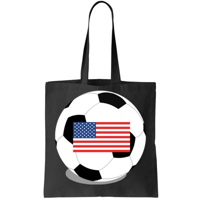 Usa Flag Soccer Fan Long Sleeve Tote Bag