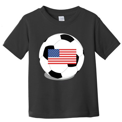 Usa Flag Soccer Fan Long Sleeve Toddler T-Shirt