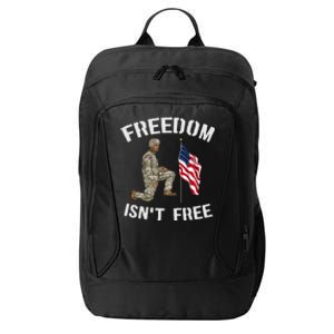 Us Flag Soldier Freedom Veteran American Memorial Day Meaningful Gift City Backpack