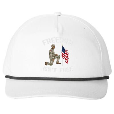 Us Flag Soldier Freedom Veteran American Memorial Day Meaningful Gift Snapback Five-Panel Rope Hat