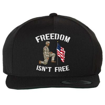 Us Flag Soldier Freedom Veteran American Memorial Day Meaningful Gift Wool Snapback Cap