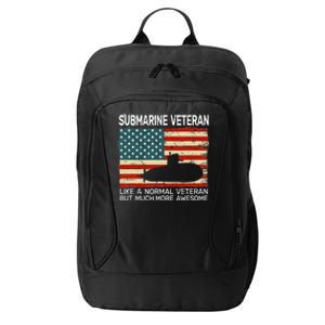 USA Flag Submarine Veteran For Men And Submarine For Men City Backpack