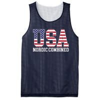 USA Flag Skier American USA Nordic Combined Mesh Reversible Basketball Jersey Tank