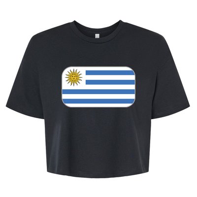 Uruguay Flag Soccer Team World Cup 2022 Bella+Canvas Jersey Crop Tee