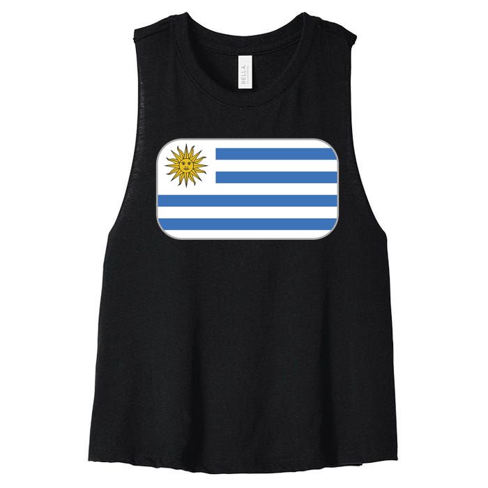 Uruguay Flag Soccer Team World Cup 2022 Women's Racerback Cropped Tank