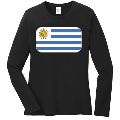 Uruguay Flag Soccer Team World Cup 2022 Ladies Long Sleeve Shirt