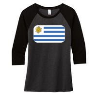 Uruguay Flag Soccer Team World Cup 2022 Women's Tri-Blend 3/4-Sleeve Raglan Shirt