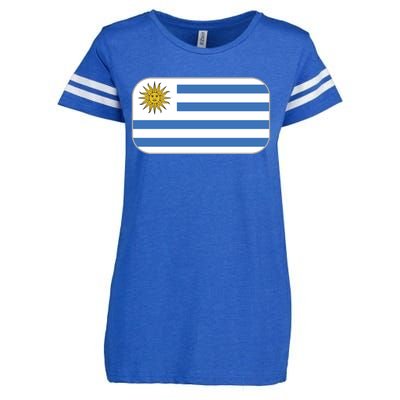 Uruguay Flag Soccer Team World Cup 2022 Enza Ladies Jersey Football T-Shirt