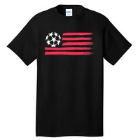 USA Flag Soccer Ball Cool Futbol Equipment Tall T-Shirt