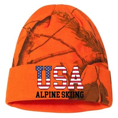 USA Flag Skier American USA Alpine Skiing Kati Licensed 12" Camo Beanie