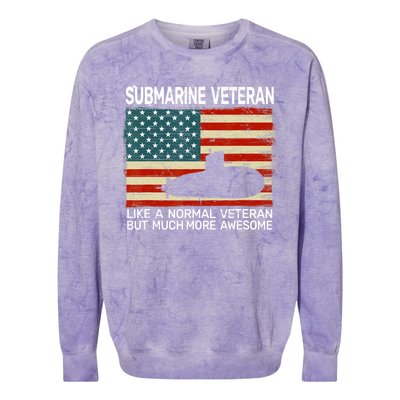 Usa Flag Submarine Veteran And Submarine Colorblast Crewneck Sweatshirt