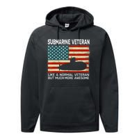 Usa Flag Submarine Veteran And Submarine Performance Fleece Hoodie