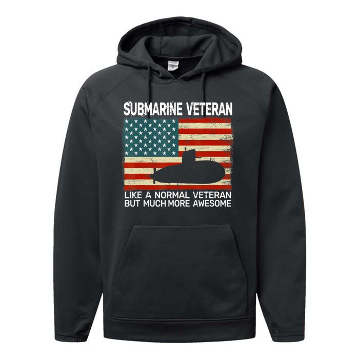 Usa Flag Submarine Veteran And Submarine Performance Fleece Hoodie