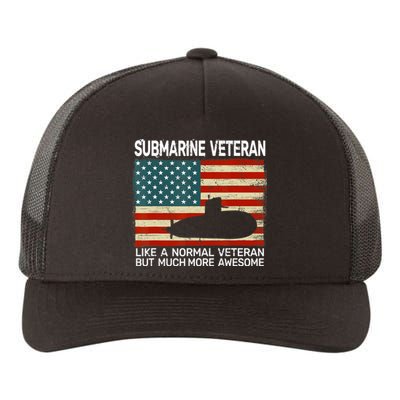 Usa Flag Submarine Veteran And Submarine Yupoong Adult 5-Panel Trucker Hat