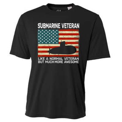 Usa Flag Submarine Veteran And Submarine Cooling Performance Crew T-Shirt