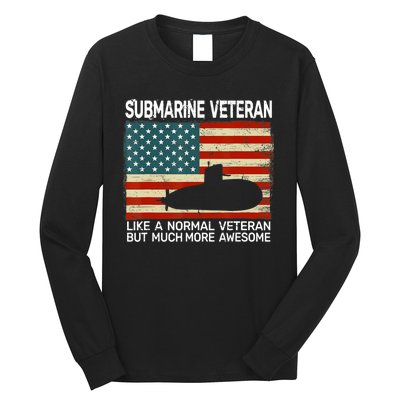 Usa Flag Submarine Veteran And Submarine Long Sleeve Shirt