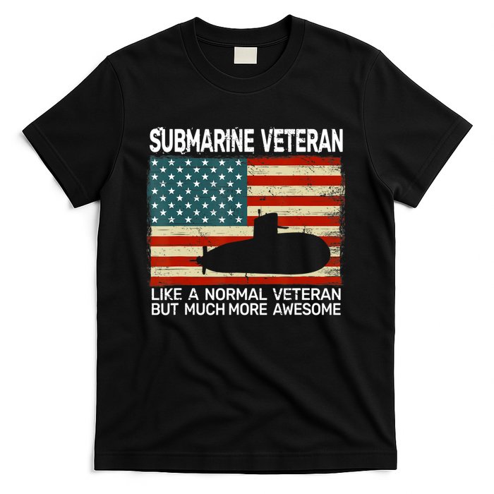 Usa Flag Submarine Veteran And Submarine T-Shirt