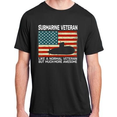 Usa Flag Submarine Veteran And Submarine Adult ChromaSoft Performance T-Shirt