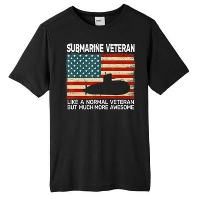 Usa Flag Submarine Veteran And Submarine Tall Fusion ChromaSoft Performance T-Shirt