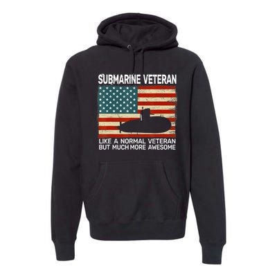 Usa Flag Submarine Veteran And Submarine Premium Hoodie