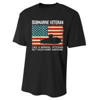 Usa Flag Submarine Veteran And Submarine Performance Sprint T-Shirt