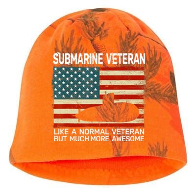 Usa Flag Submarine Veteran And Submarine Kati - Camo Knit Beanie