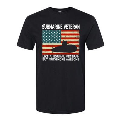 Usa Flag Submarine Veteran And Submarine Softstyle CVC T-Shirt