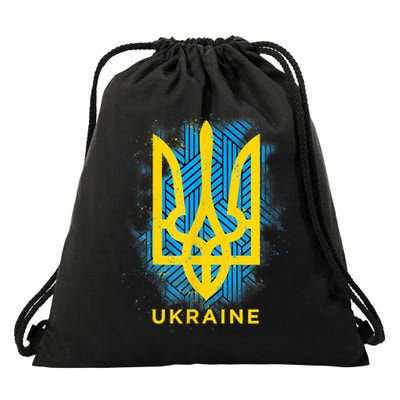 UKRAINE FLAG SYMBOL Drawstring Bag
