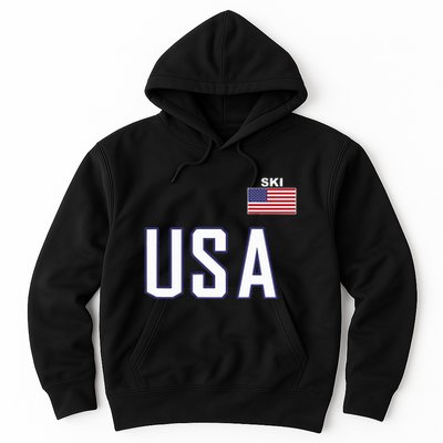 Usa Flag Skiing Team Cool Ski Equipment For Skier Hoodie