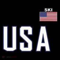 Usa Flag Skiing Team Cool Ski Equipment For Skier Tall T-Shirt