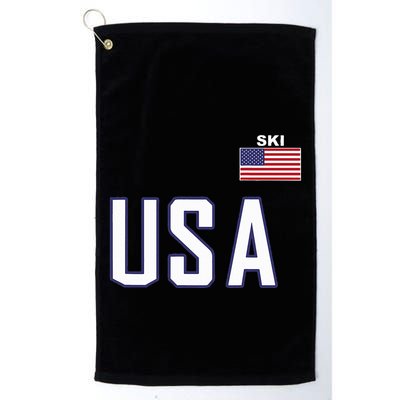 Usa Flag Skiing Team Cool Ski Equipment For Skier Golf Towel